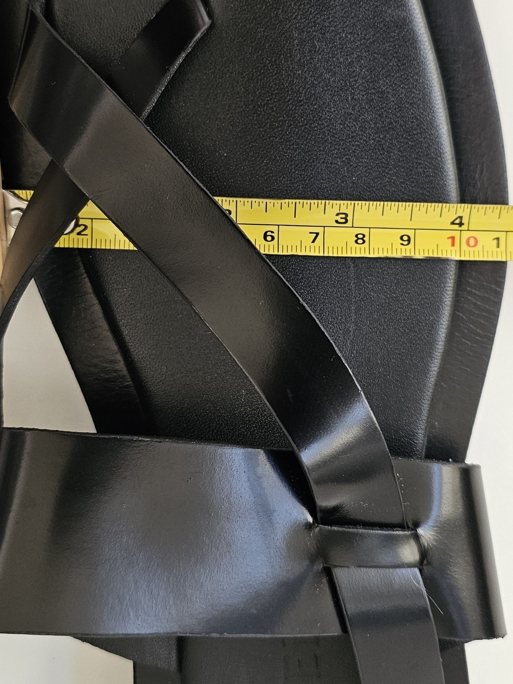 A. Emery Remi Sandals - Black Leather Size 38 (US 7.5-8)